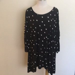Tunic length Polka Dot Top